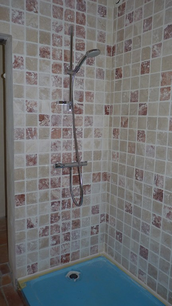 Salle de douche - Pose marbre au mur